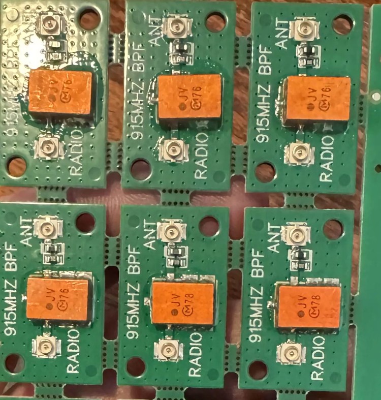 A ceramic RF band-pass filter